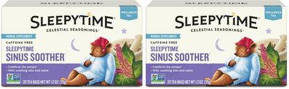 Celestial Seasonings Sleepytime Echinacea Blend – Calming Nightly Tea for Mindful Wind-Down, 20 Bags