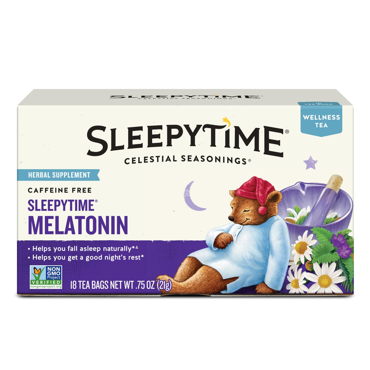 Celestial Seasonings Sleepytime Echinacea Blend – Calming Nightly Tea for Mindful Wind-Down, 20 Bags