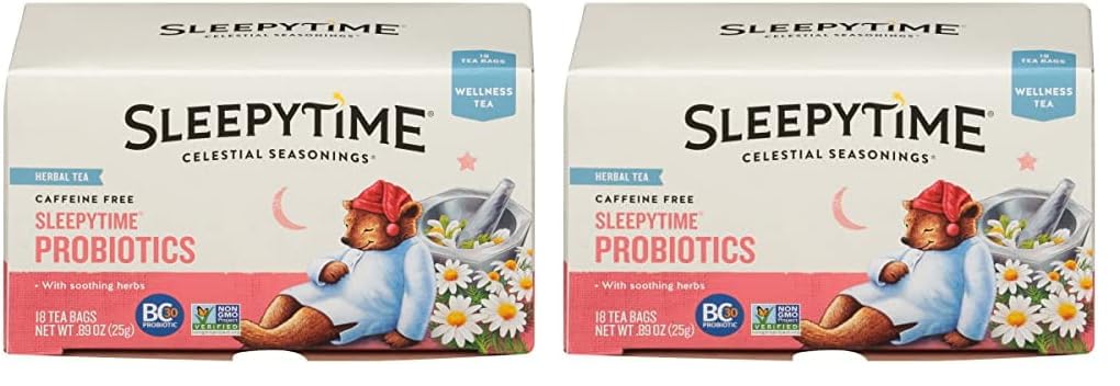 Celestial Seasonings Sleepytime Echinacea Blend – Calming Nightly Tea for Mindful Wind-Down, 20 Bags