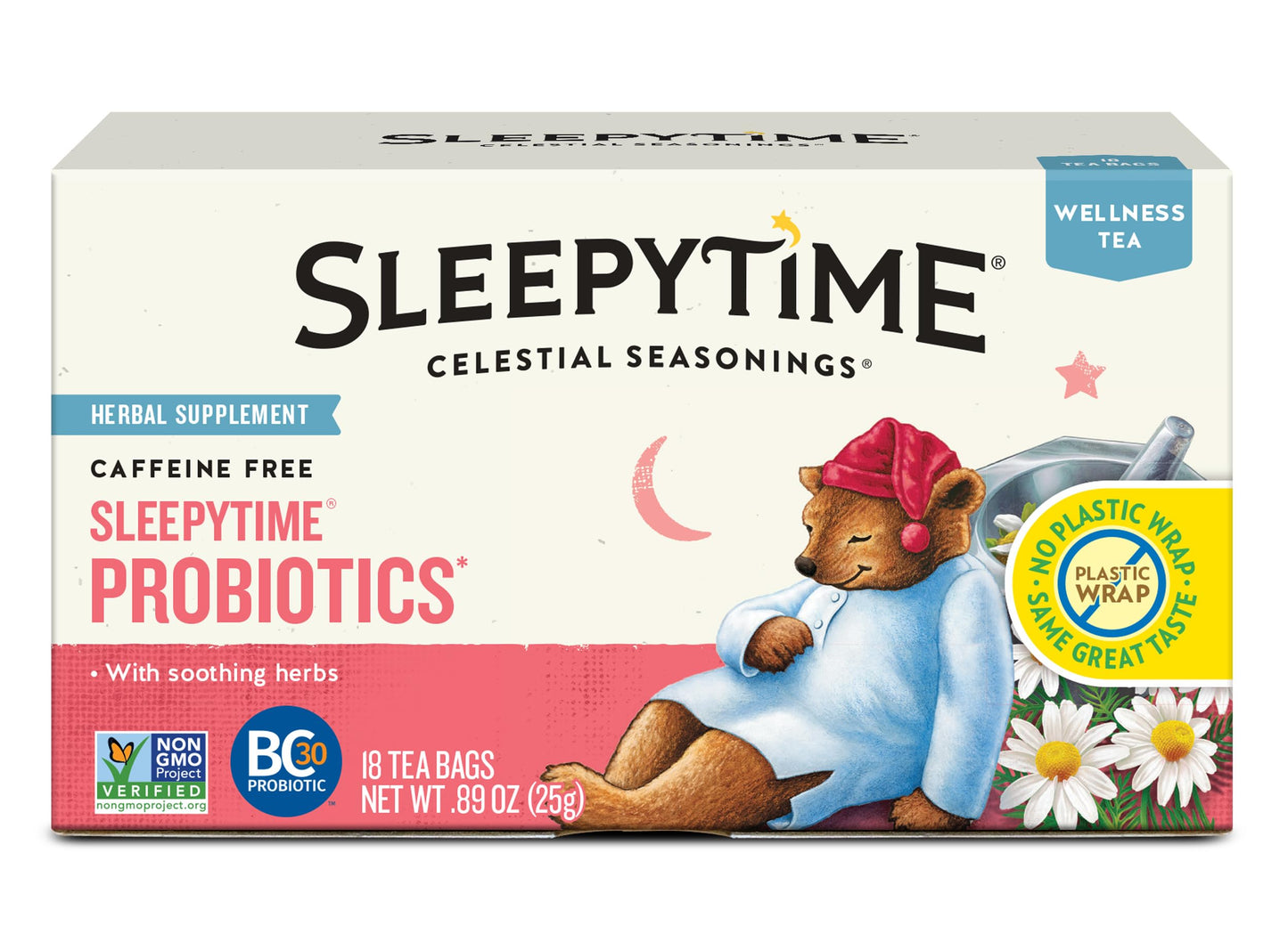 Celestial Seasonings Sleepytime Echinacea Blend – Calming Nightly Tea for Mindful Wind-Down, 20 Bags