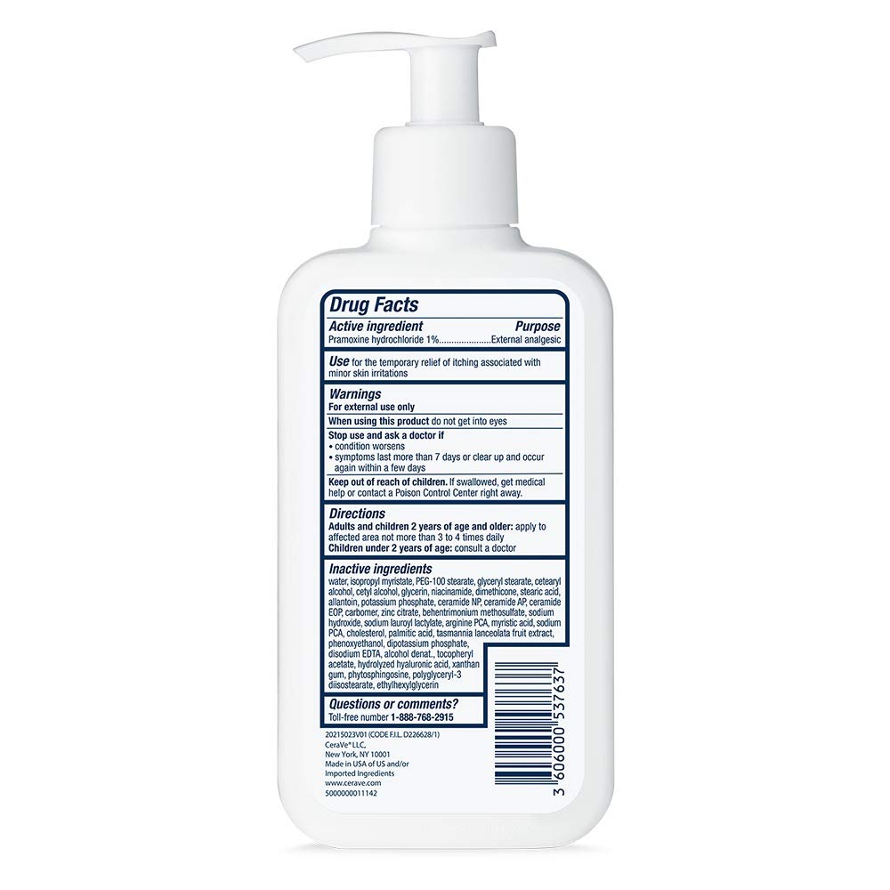 CeraVe Anti-Itch Lotion for Kids and Family, Steroid Free Bug Bite and Sunburn Relief for Sensitive Skin 8 oz