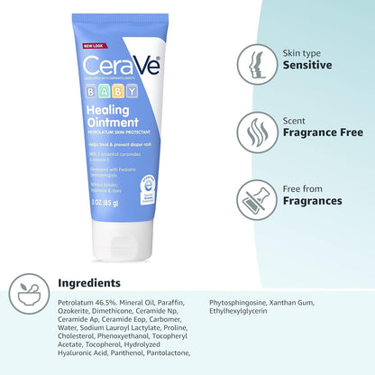 CeraVe Baby Healing Ointment – Pediatrician-Approved for Sensitive Newborn Skin