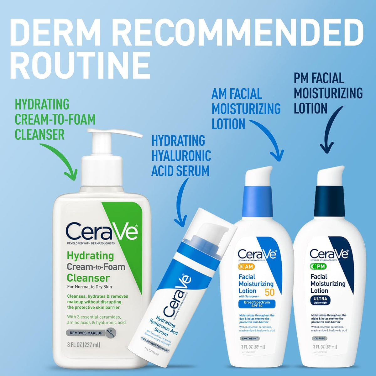 CeraVe Hyaluronic Acid Serum – Plumping Moisture Boost for Self-Care Bathroom Routine, Fragrance Free
