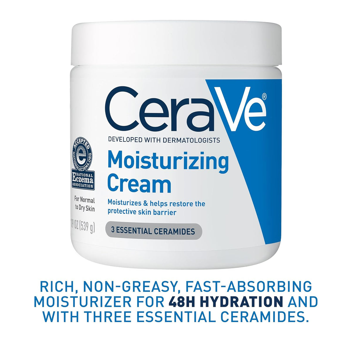 CeraVe Moisturizing Cream – Thoughtful Self-Care Gift for Her with Sensitive Skin, Fragrance Free Daily Moisturizer