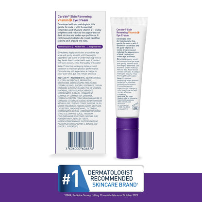 CeraVe Skin Renewing Vitamin C Eye Cream – Ophthalmologist-Tested Under-Eye Cream Safe for Sensitive Eyes