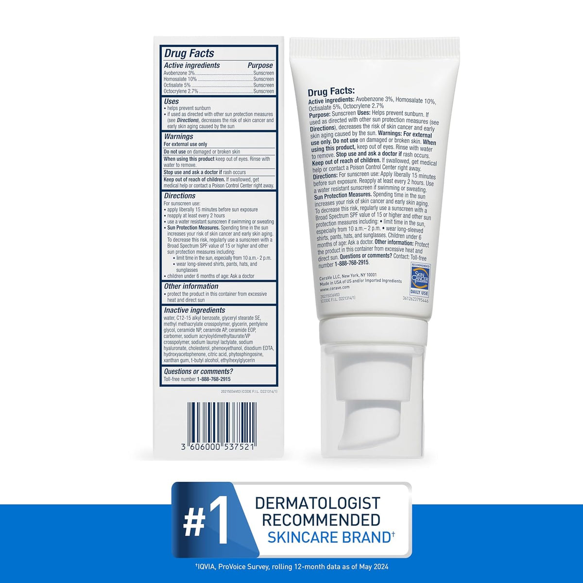 CeraVe Ultra-Light Moisturizing Lotion SPF 30 – Allergy-Tested, Fragrance-Free Daily UV Defense