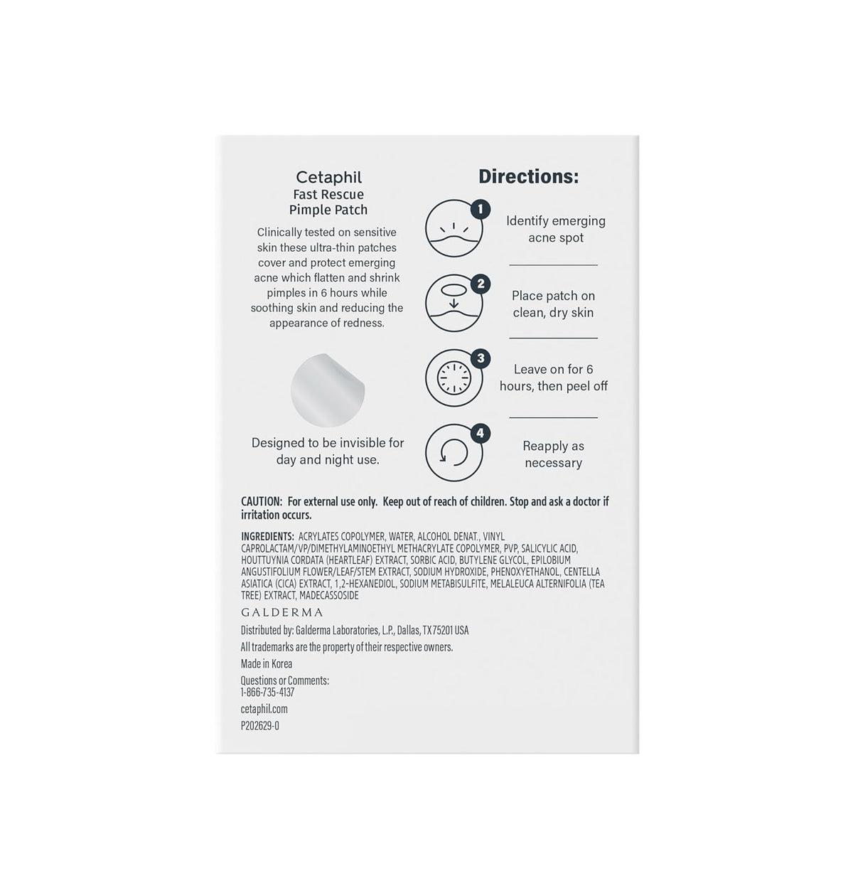 Cetaphil Acne Patches – Calming Nightly Skincare Ritual for Sensitive, Acne-Prone Skin, Overnight Spot Treatment