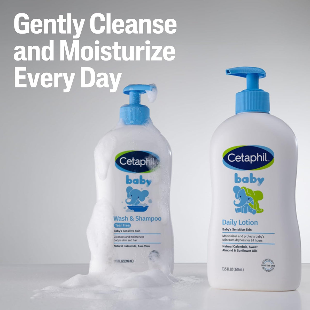 Cetaphil Baby Daily Lotion with Organic Calendula – Gentle Moisturizer for Nursery and Changing Station, 13.5 Fl. Oz