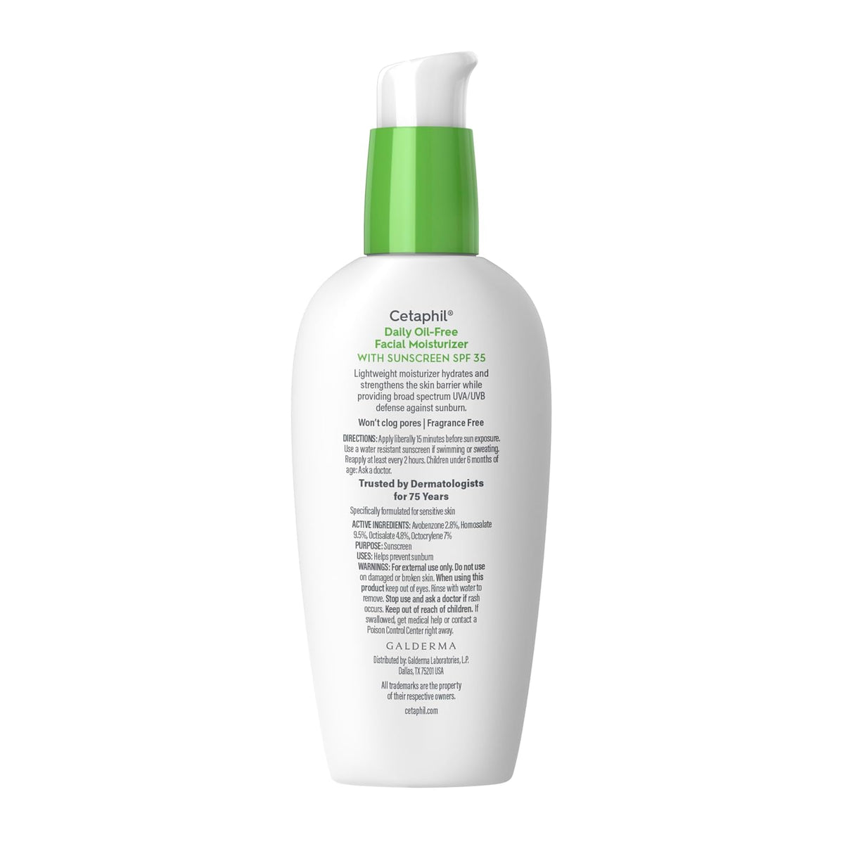 Cetaphil Daily Oil Free SPF 35 Moisturizer – Streamlined Two-in-One Skincare for Clean Vanity Counters and Capsule Routines, Fragrance Free