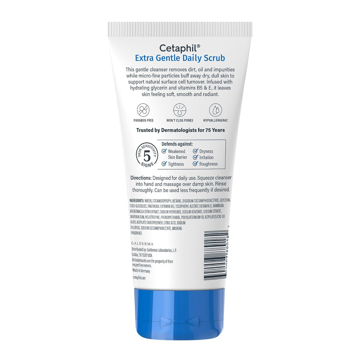 Cetaphil Exfoliating Face Wash – Streamlined 3-in-1 Daily Cleanser, Uncluttered Vanity Essential