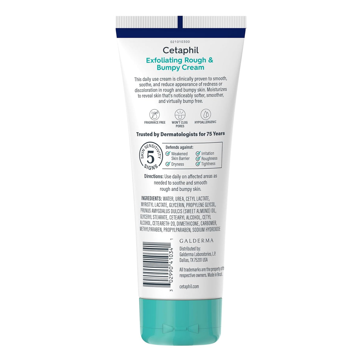 Cetaphil Exfoliating Rough & Bumpy Cream – Mindful Post-Shower Body Ritual, 20% Urea for Smoother Keratosis Pilaris