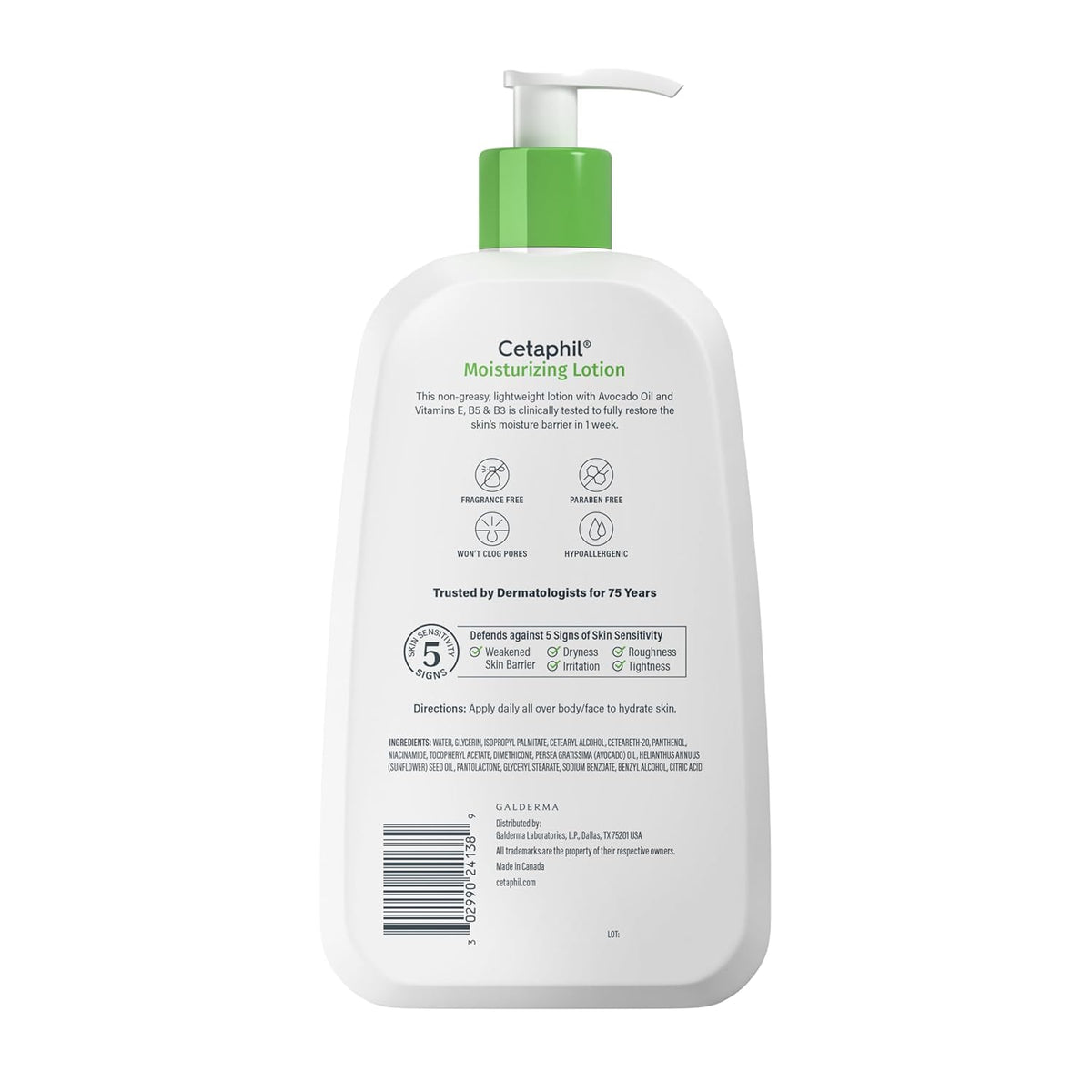 Cetaphil Face & Body Moisturizer – Fragrance-Free Lotion for Allergy-Prone and Chemo Recovery Skin