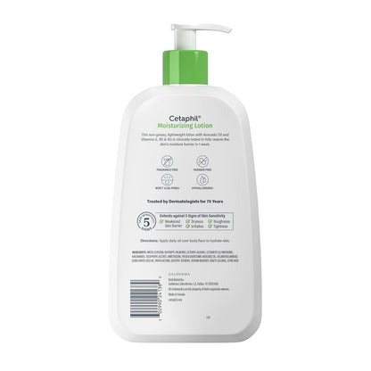 Cetaphil Face & Body Moisturizer – Fragrance-Free Lotion for Allergy-Prone and Chemo Recovery Skin