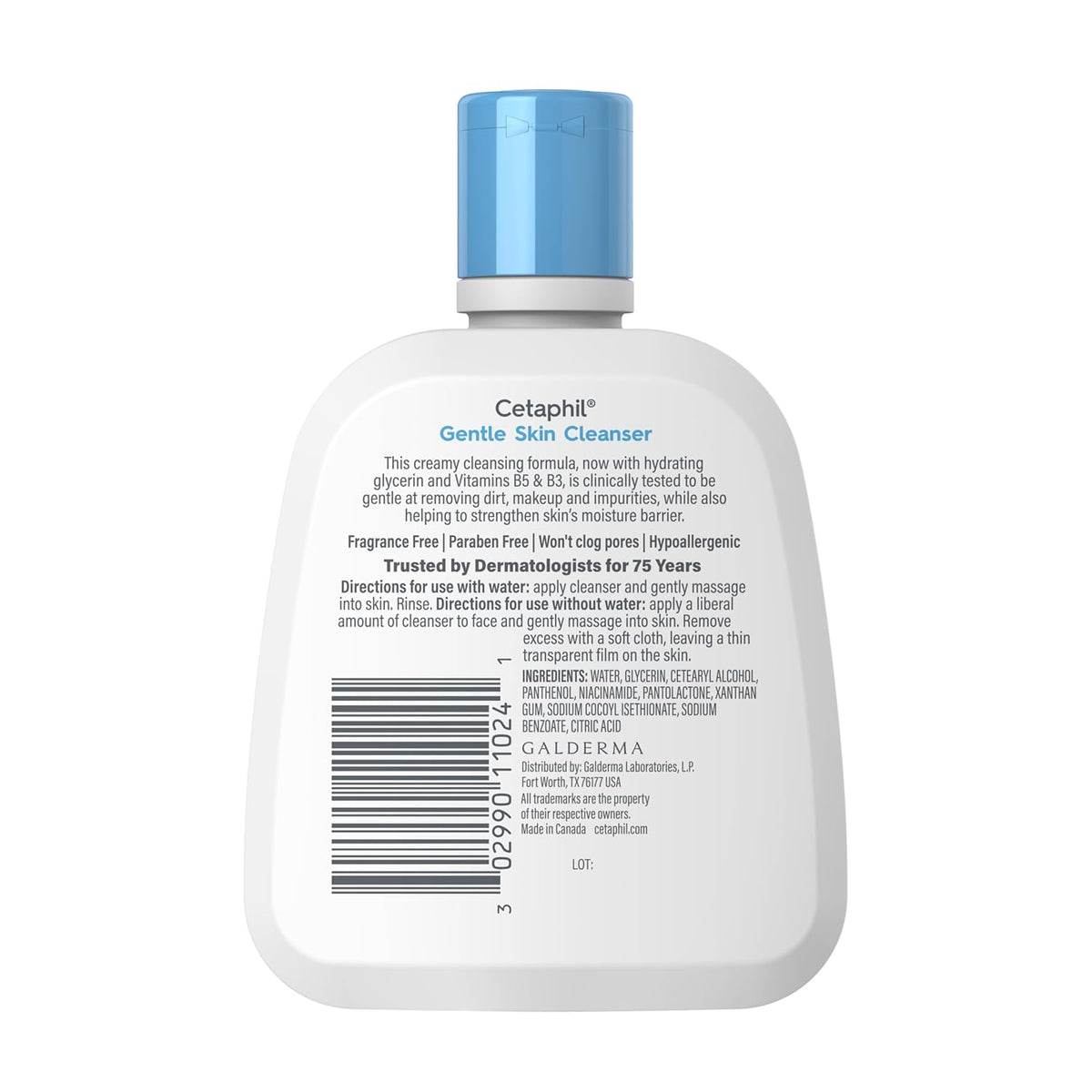 Cetaphil Face Wash, Hypoallergenic Fragrance Free Cleanser for Sensitive Skin – Dermatologist Recommended Barrier Safe Pick