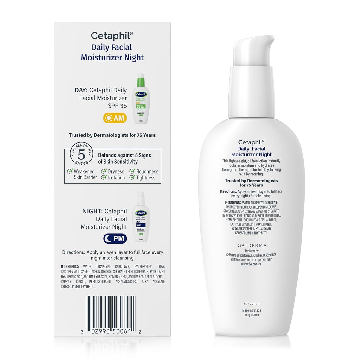 Cetaphil Facial Night Cream with Hyaluronic Acid – Wind-Down Skincare for Sensitive Skin