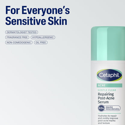 Cetaphil Gentle Clear Repairing Post-Acne Serum – Streamlined Routine for Minimalist Skincare, Lightweight Bakuchiol Serum