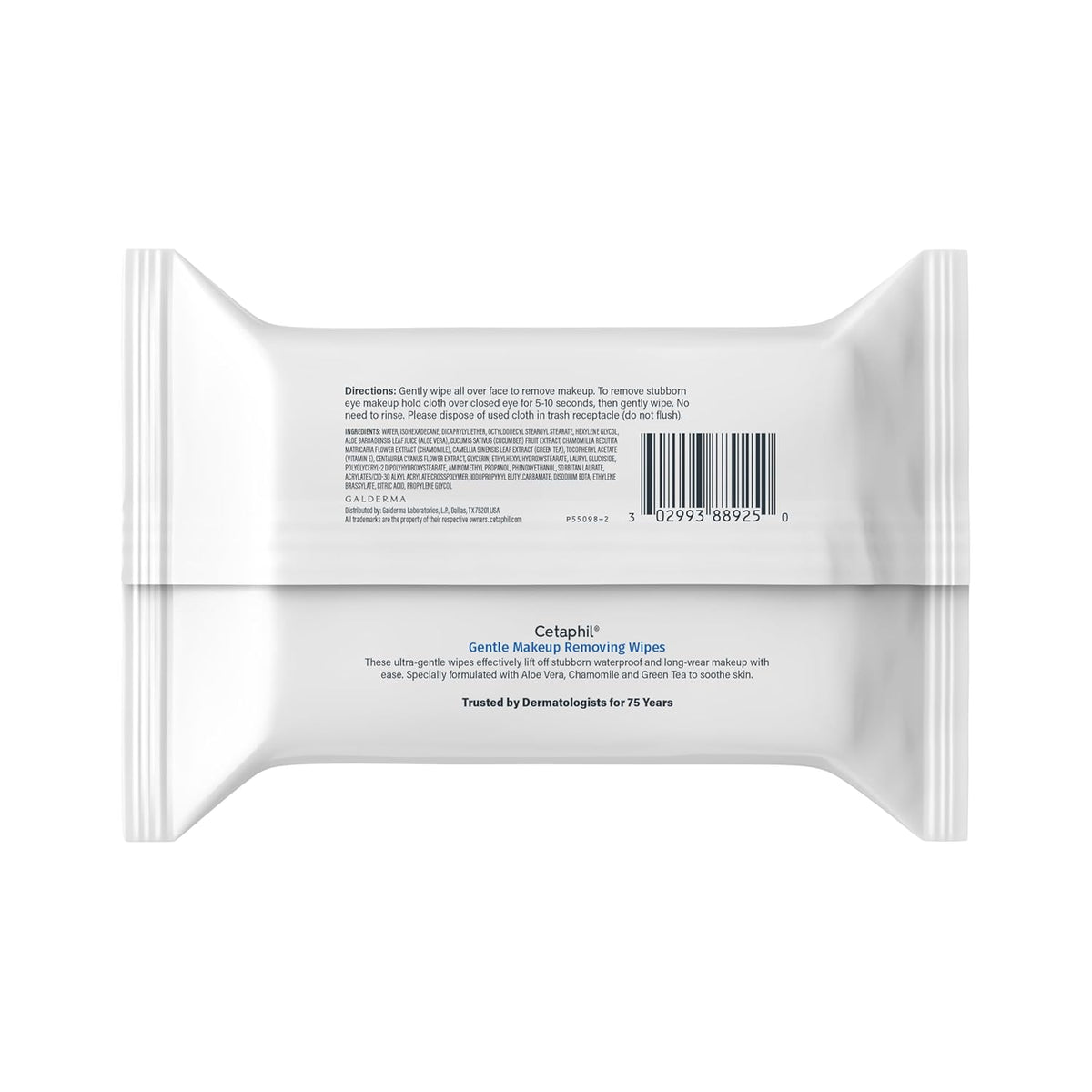 Cetaphil Gentle Makeup Removing Face Wipes – Quick Desk-Drawer Cleanser for Busy Professionals, No Rinse Needed
