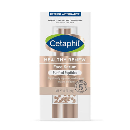 Cetaphil Healthy Renew Anti Aging Serum – Calming Nightly Ritual for Sensitive Skin, Retinol-Free Peptide Face Treatment