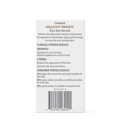Cetaphil Healthy Renew Eye Gel Serum – Hypoallergenic Dermatologist Tested Eye Cream, Gentle Anti Aging for Sensitive Skin