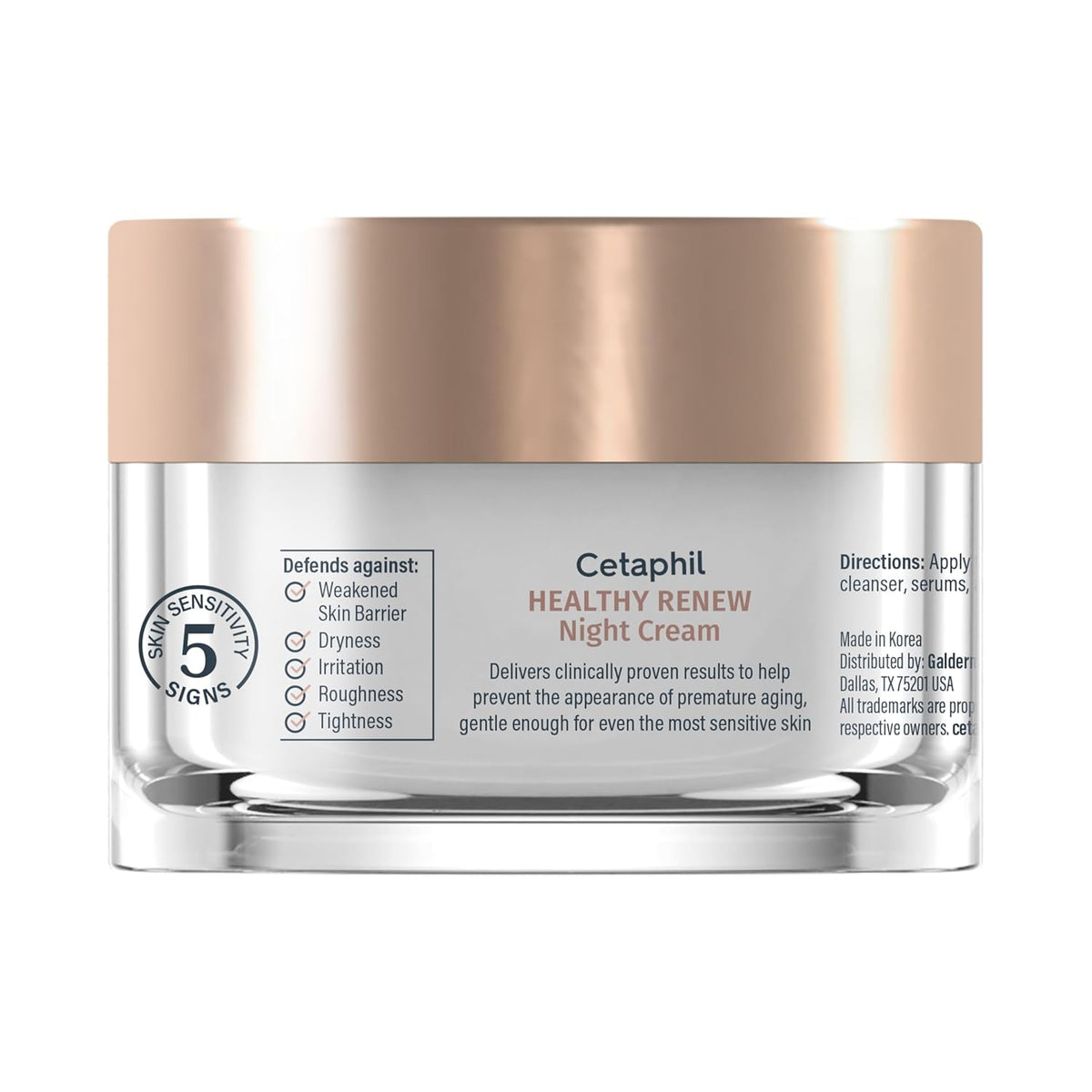 Cetaphil Healthy Renew Night Cream – Calming Nightly Skincare Ritual for Sensitive Skin, Peptide Anti-Aging