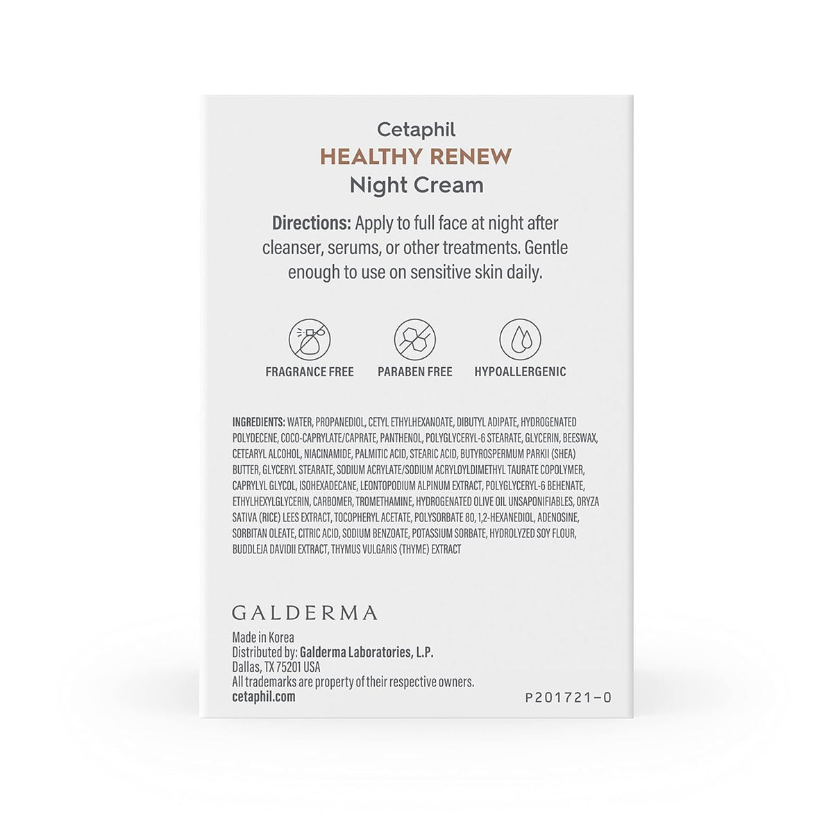 Cetaphil Healthy Renew Night Cream – Calming Nightly Skincare Ritual for Sensitive Skin, Peptide Anti-Aging