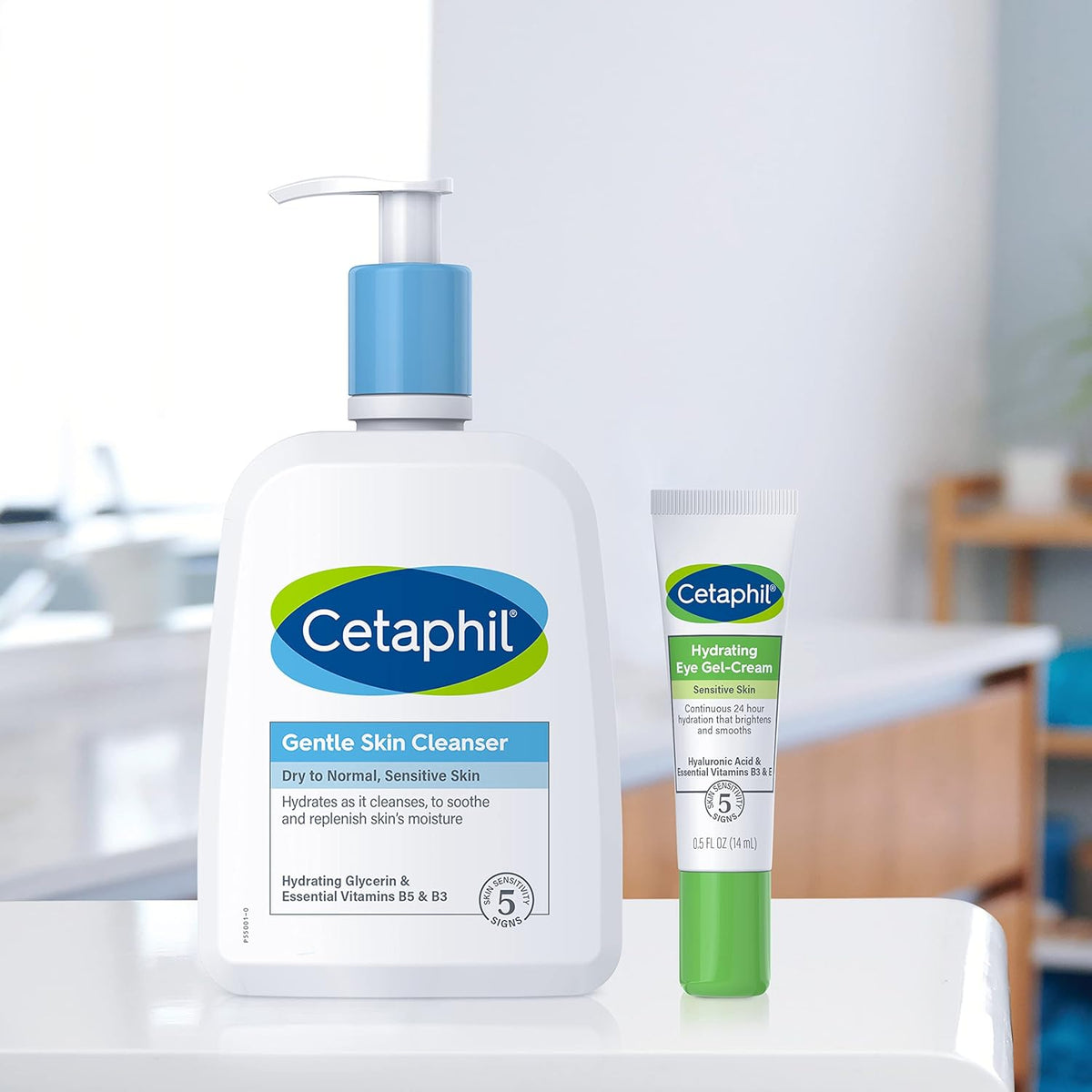 Cetaphil Hydrating Eye Gel-Cream – Clean Vanity Essential with Hyaluronic Acid, Clutter-Free Eye Care