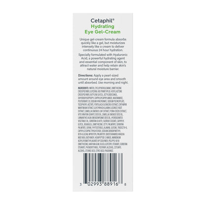 Cetaphil Hydrating Eye Gel-Cream – Clean Vanity Essential with Hyaluronic Acid, Clutter-Free Eye Care
