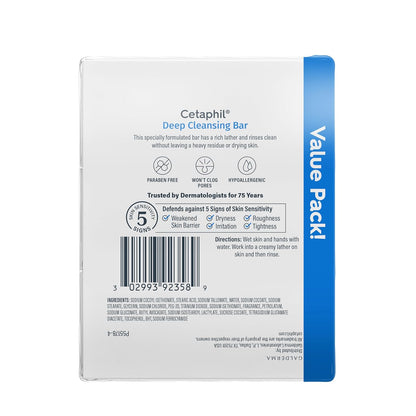 Cetaphil Hypoallergenic Bar – Dermatologist Tested Face and Body Cleanser for Reactive Skin