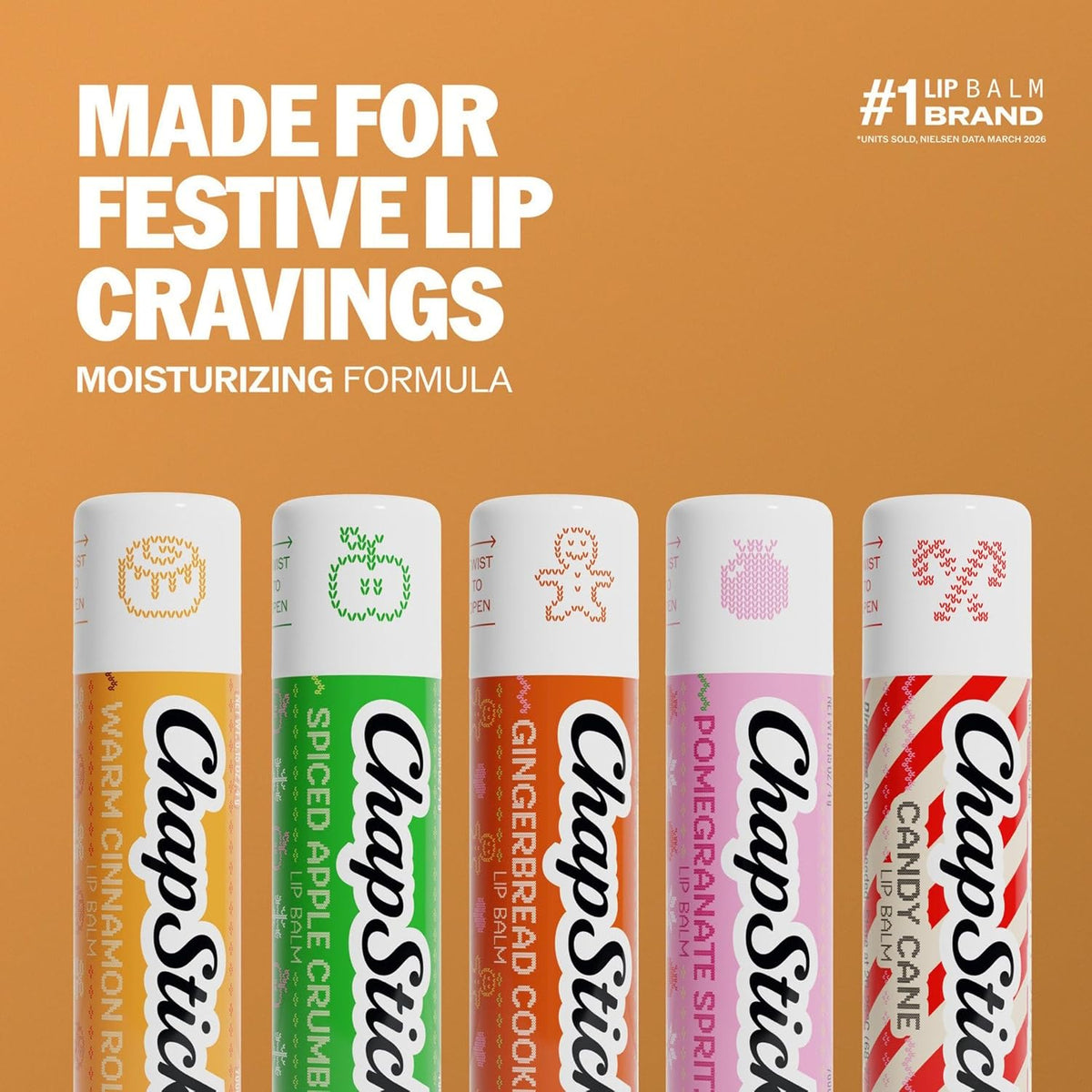 ChapStick Festive Favorites Seasonal Lip Balm Sampler – Cute Holiday Party Favor, Small Christmas Gift for Friends, and Teacher Appreciation Present