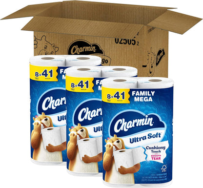 Charmin Ultra Soft Toilet Paper – Safe for Households with Septic Tanks, 2X Absorbency Prevents Repeat-Flush Plumbing Risks