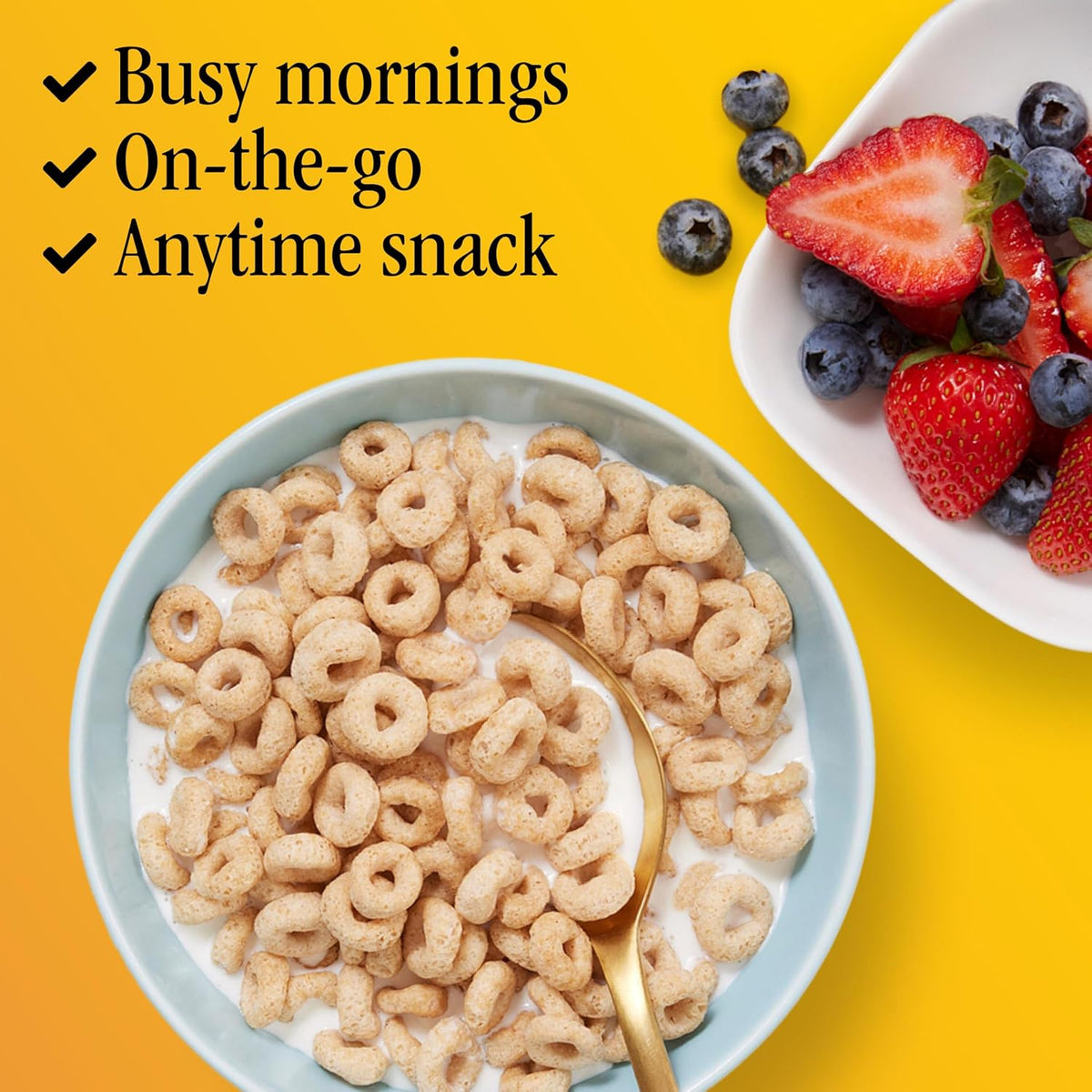 Cheerios Heart Healthy Cereal – Morning Cholesterol Care Cereal with 1.5g Soluble Fiber for Wellness Pantry, 20 oz Box