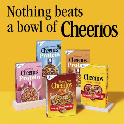 Cheerios Heart Healthy Cereal – Morning Cholesterol Care Cereal with 1.5g Soluble Fiber for Wellness Pantry, 20 oz Box