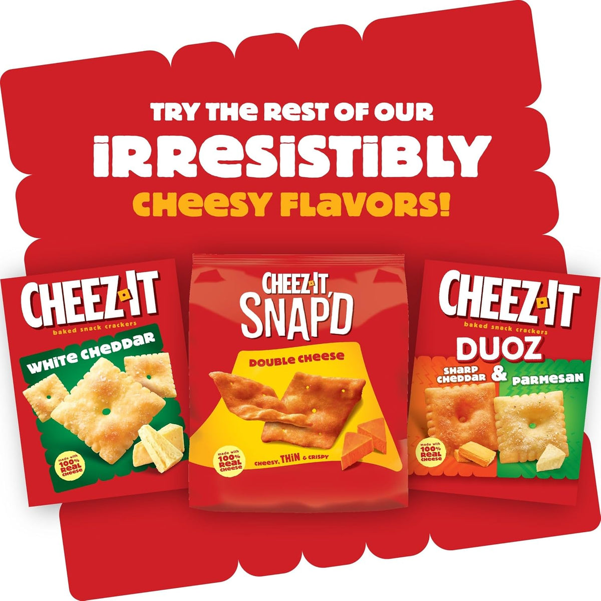 Cheez-It Grooves Crunchy Cheese Crackers – Kid-Friendly Sharp White Cheddar Snack for Lunchboxes, Playdates, and Road Trips, 3.25oz Multipack