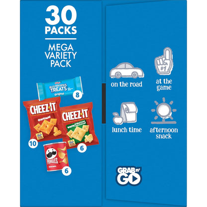 Cheez-It, Pringles & Rice Krispies Treats Snack Box – Workplace Pantry Refill for Office Teams and Coworkers, 30 Single-Serve