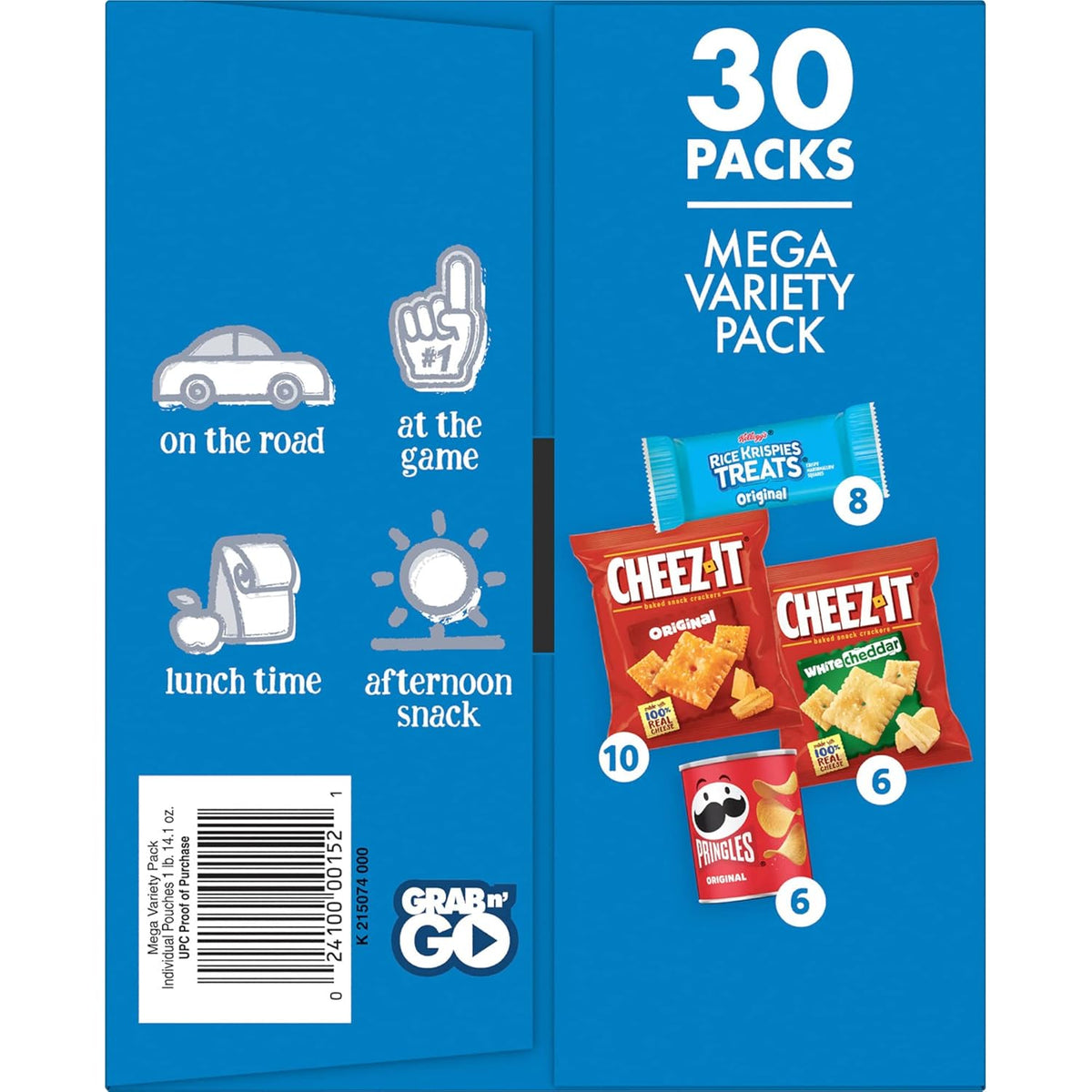 Cheez-It, Pringles & Rice Krispies Treats Snack Box – Workplace Pantry Refill for Office Teams and Coworkers, 30 Single-Serve