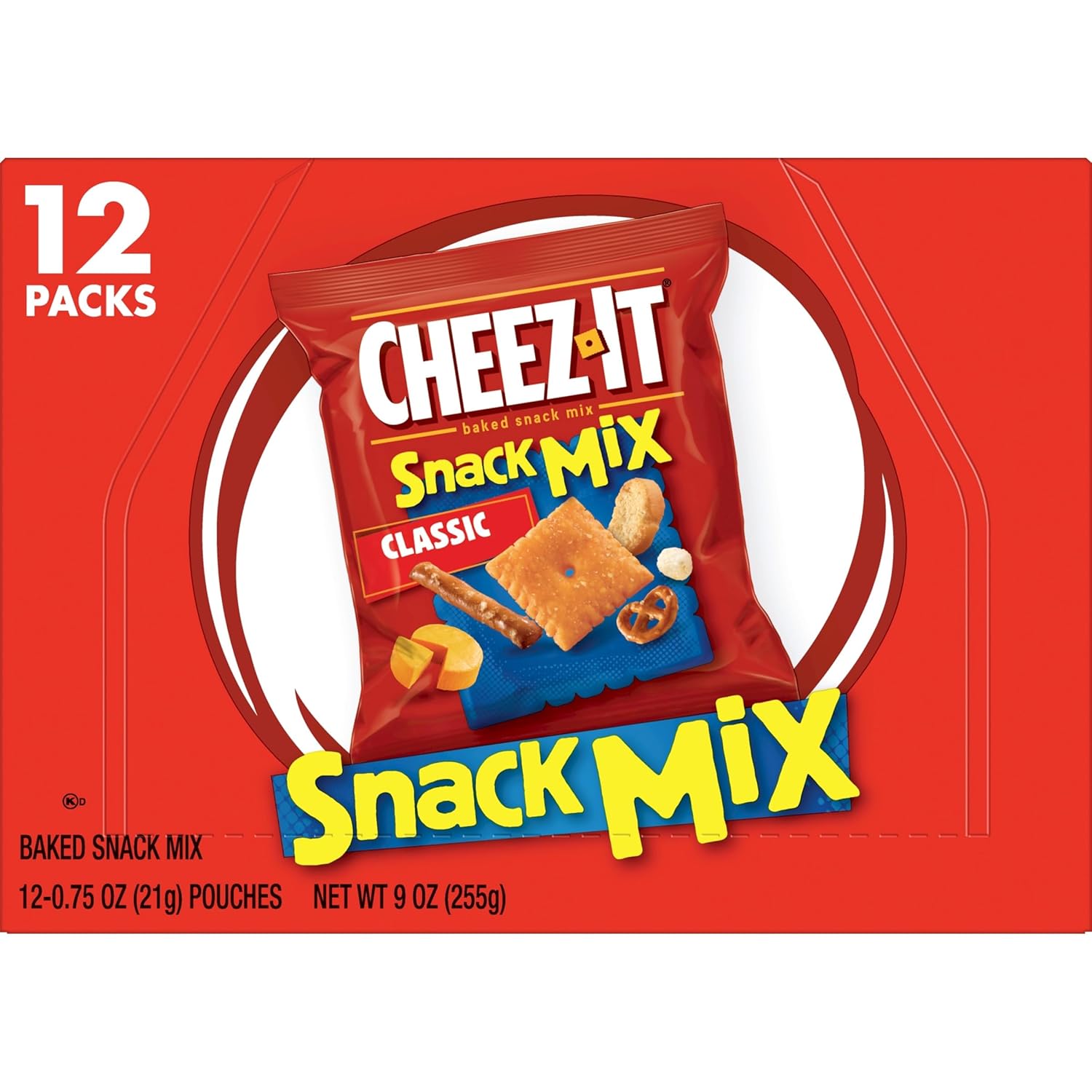 Cheez-It Snack Mix, School Lunch Packs for Kids, Kid-Friendly Variety Snack Pouches for Lunchboxes and After-School