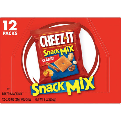 Cheez-It Snack Mix, School Lunch Packs for Kids, Kid-Friendly Variety Snack Pouches for Lunchboxes and After-School