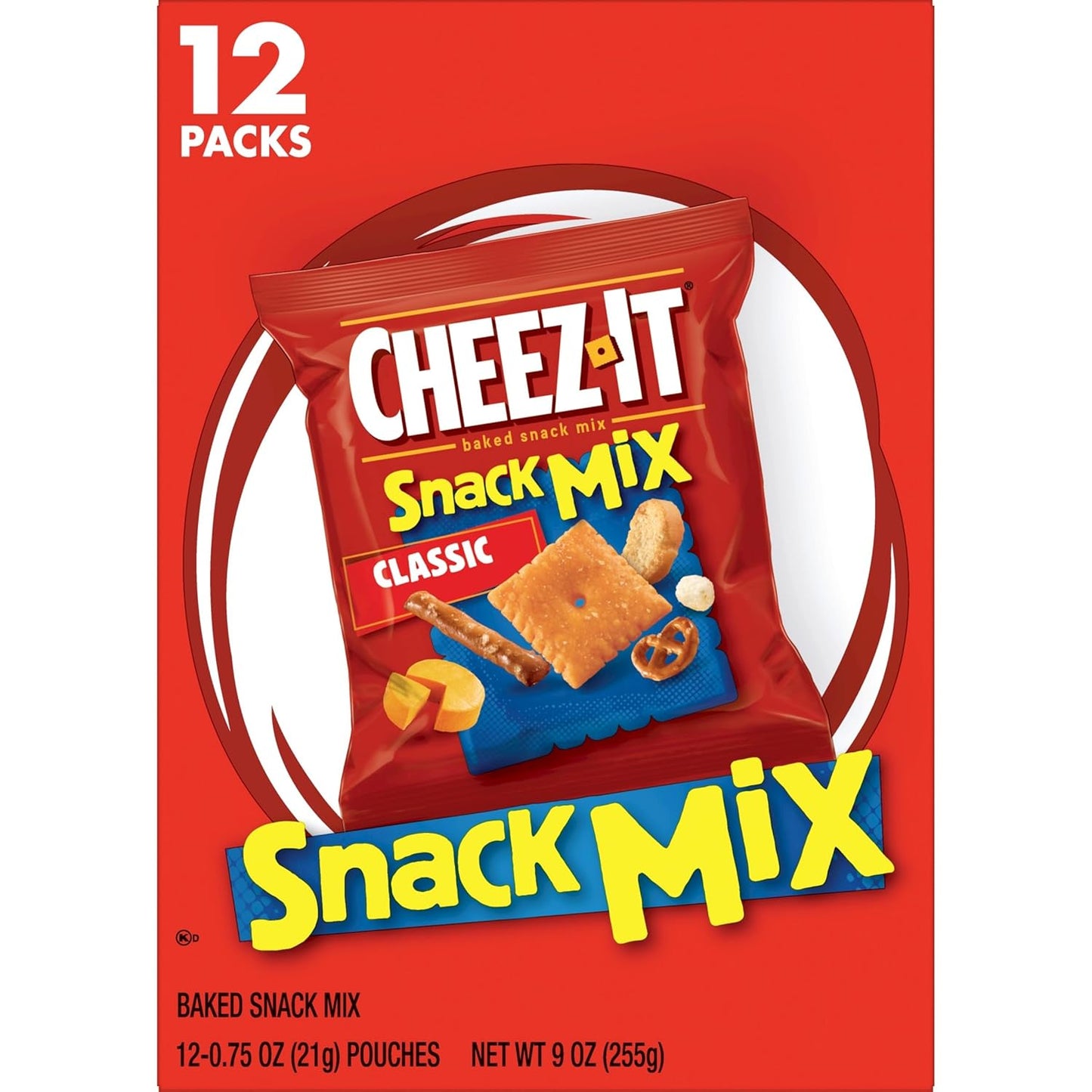 Cheez-It Snack Mix, School Lunch Packs for Kids, Kid-Friendly Variety Snack Pouches for Lunchboxes and After-School