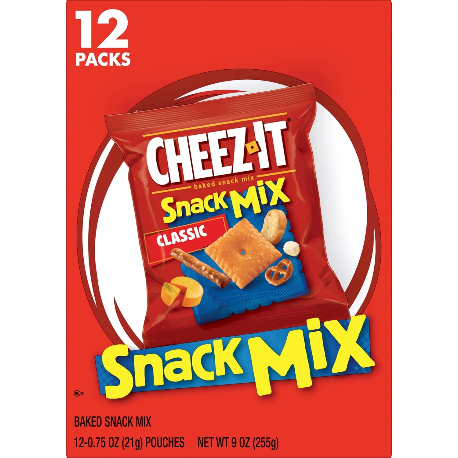 Cheez-It Snack Mix, School Lunch Packs for Kids, Kid-Friendly Variety Snack Pouches for Lunchboxes and After-School