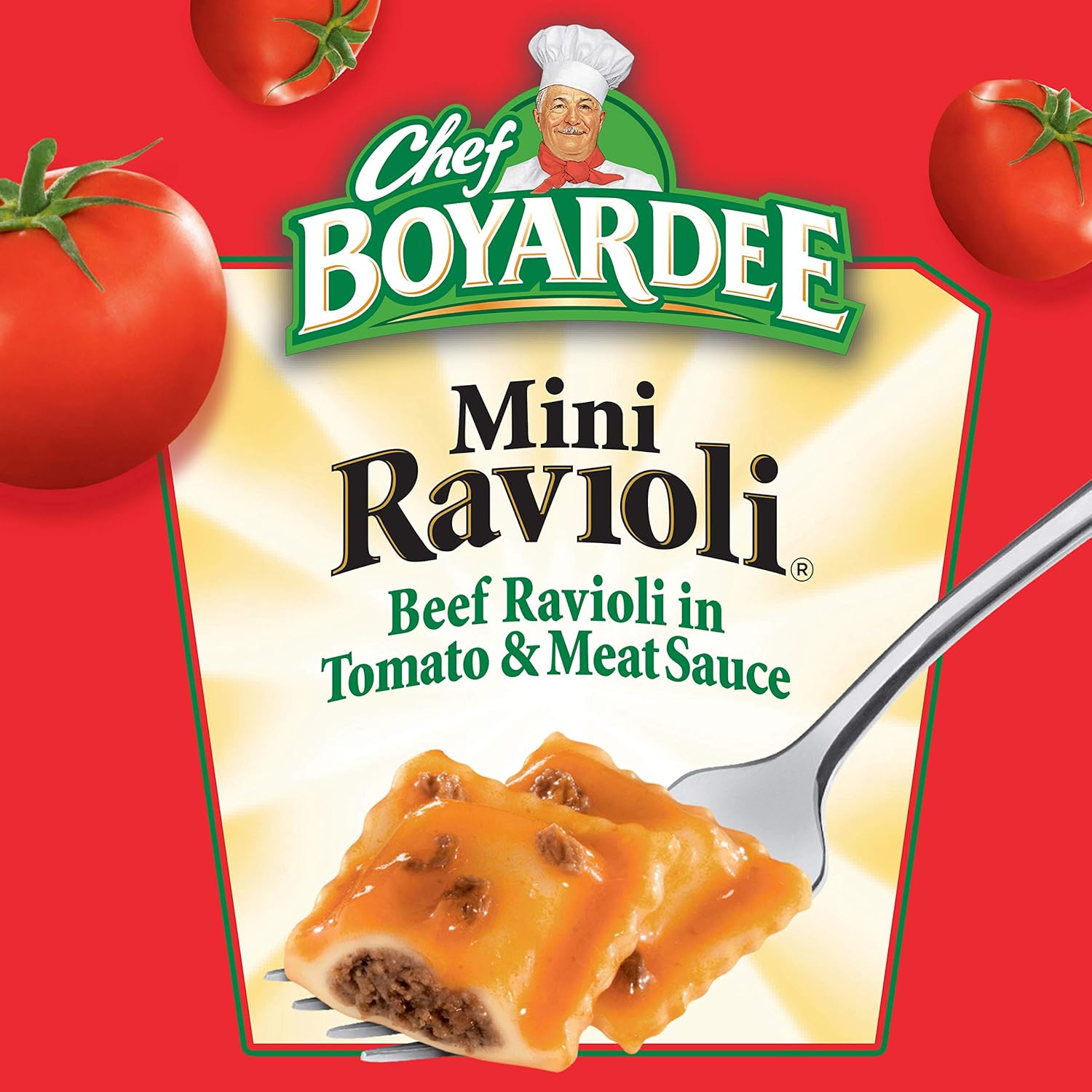 Chef Boyardee Mini Beef Ravioli, Quick Desk Lunch for Office Breaks, 15 oz Can
