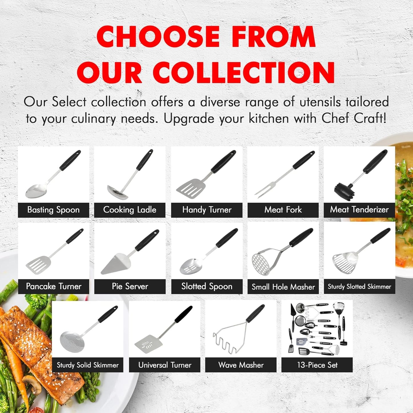 Chef Craft Select Sturdy Masher – Single Essential Tool for Intentional, Clutter-Free Kitchens