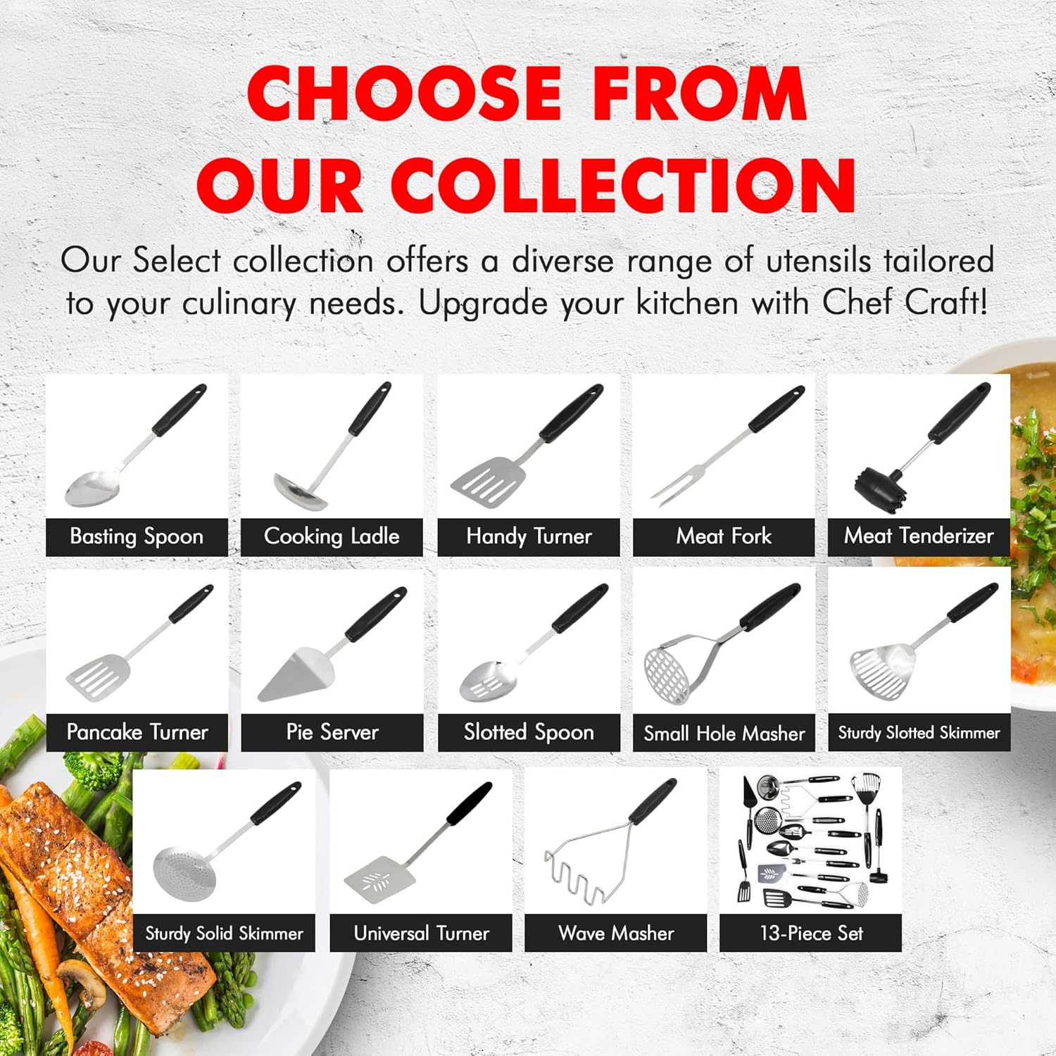 Chef Craft Select Sturdy Masher – Single Essential Tool for Intentional, Clutter-Free Kitchens