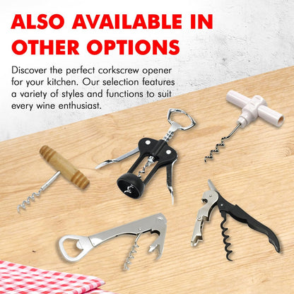 Chef Craft Select Waiters Corkscrew – Thoughtful Birthday Gift for Wine Loving Mom, Compact Wine Opener with Foil Cutter and Bottle Opener