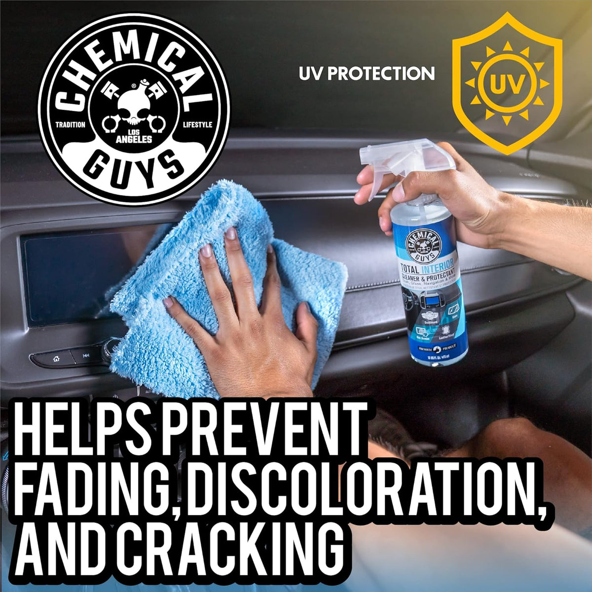 Chemical Guys Total Interior Cleaner & Protectant – Muddy Drive Wipe-Down for Off-Road and Overland Rigs, 64 oz