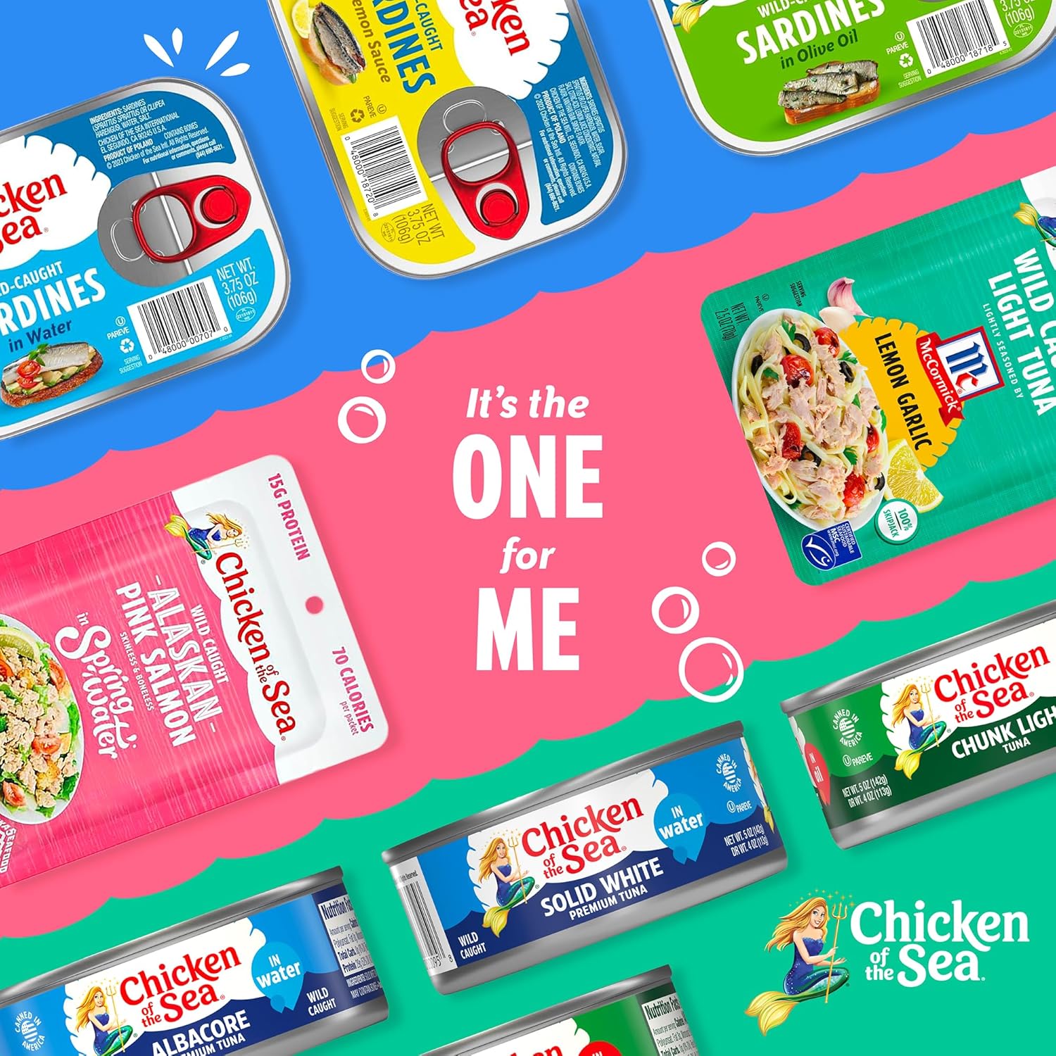 Chicken of the Sea Chunk Light Tuna, 10-Pack – Kid-Friendly High-Protein Lunch for School and Home