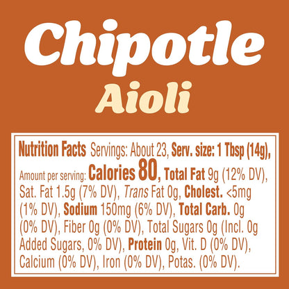 chipotle seasoning blend built on a creamy aioli base