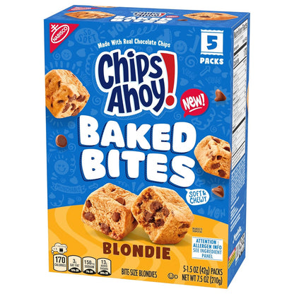 CHIPS AHOY! Baked Bites Blondie Snack Packs for Kids School Lunch Boxes