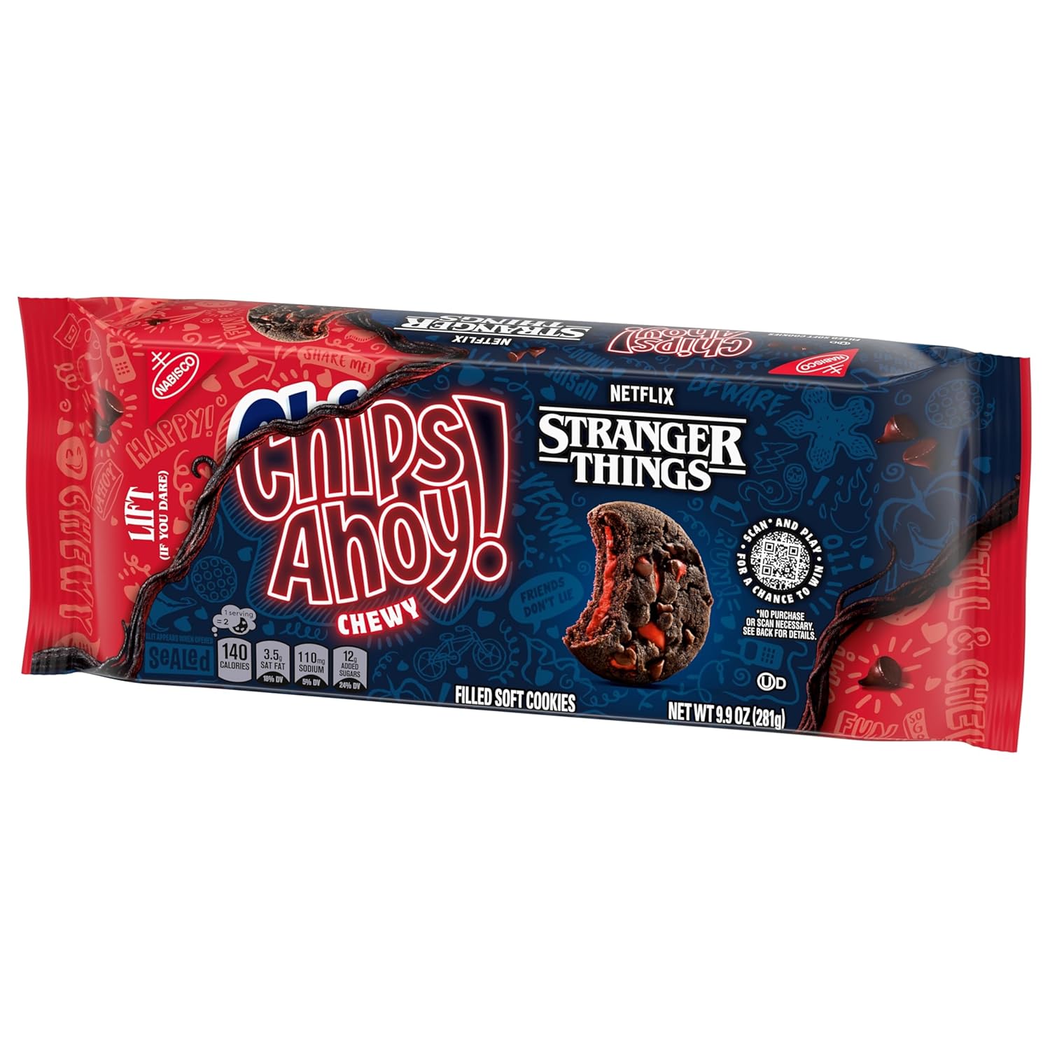 CHIPS AHOY! Chewy Cookies with Reese's Peanut Butter Cups, 14.25 oz Family Size Lunchbox Snack for Kids