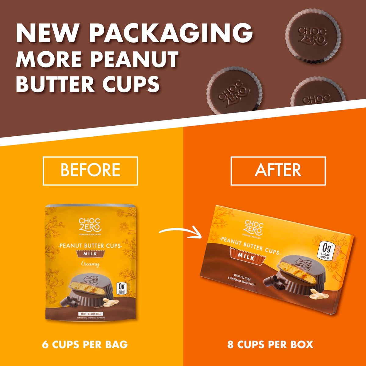 ChocZero Monk Fruit Sweetened Chocolate Cups – Guilt-Free Trick or Treat Swap for Halloween