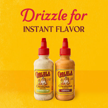 Cholula Chipotle Cremosa Sauce – Mindful Eating Companion for Weeknight Meal Prep, Creamy Medium Heat Drizzle, 8 fl oz